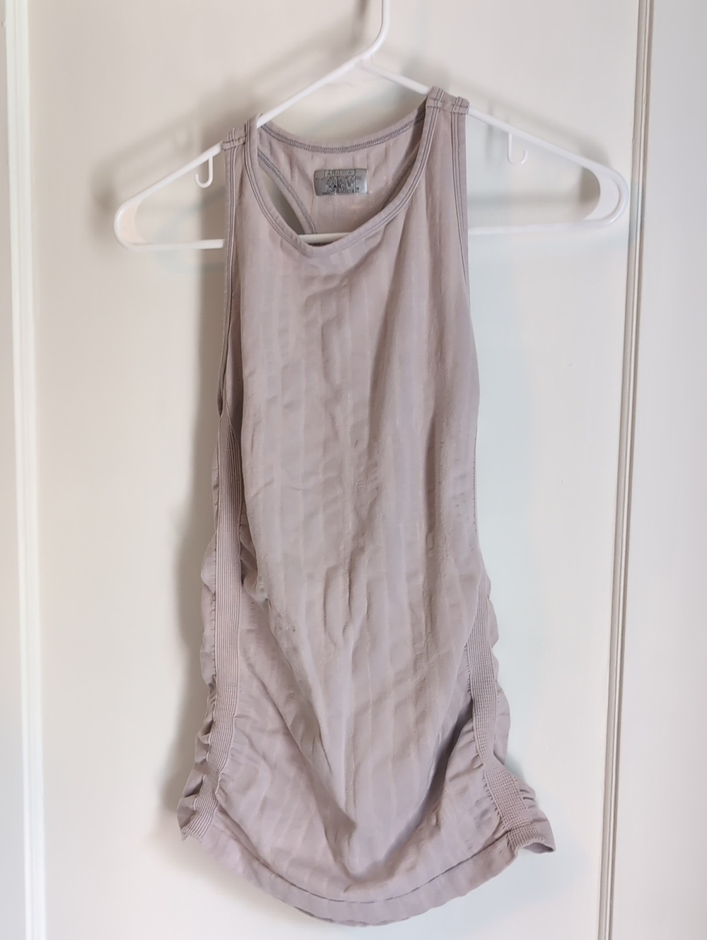 Athleta Light Taupe Racerback Performance Tank
